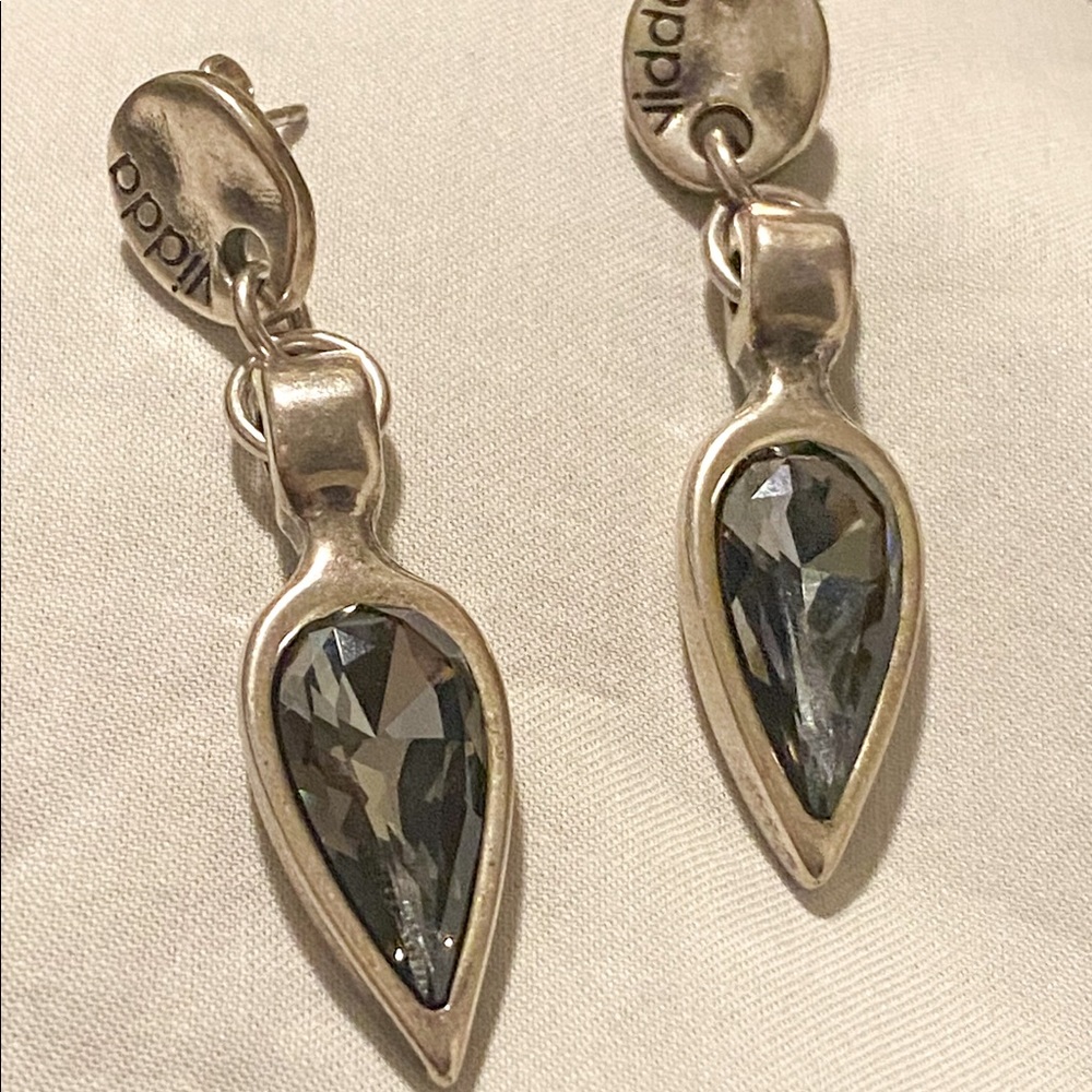 Solid Silver Swarovski Crystal Earrings - image 2